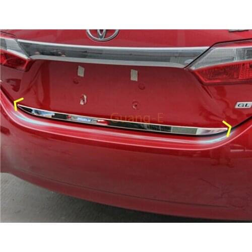 For Toyota Corolla Altis 2017 2018 2019 Car Stick Cover Stainless Steel Rear Door Tailgate Frame Trunk Plate Trim Accessory 1pcs