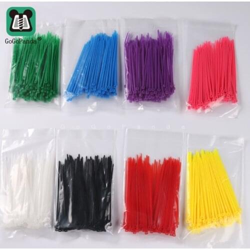 100Pcs/Lot 3*100mm Self-Locking Plastic Cable Zip Loop Ties Nylon Cable Ties for Wires Socks Neat and Orderly With One Color