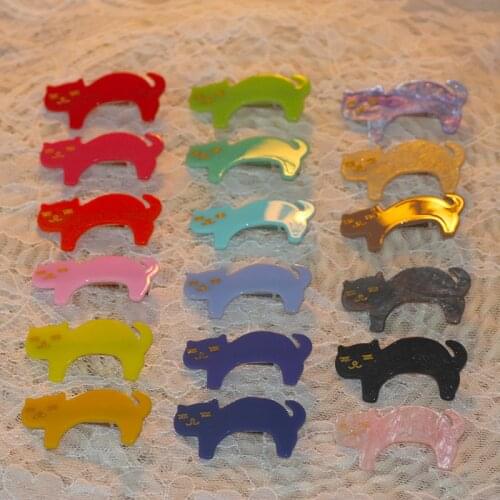 18 Colors Acrylie winding Cat Multiple Colors Original Design High Quatity Alligator Clips Really Cute Clips For Girls