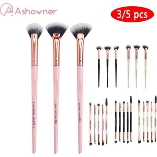 3/5Pc Makeup Brushes Set Plastic Handle Soft Synthetic Hair Powder Foundation Eyeshadow Blending Brush Make Up Brushes Cosmetics