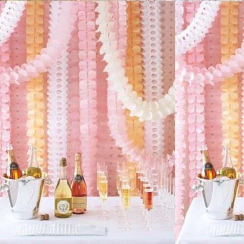 3.6m Four Leaf Clover Tissue Paper Garland Hanging Craft For Wedding Party Decoration Baby Shower Birthday Bunting Supplies