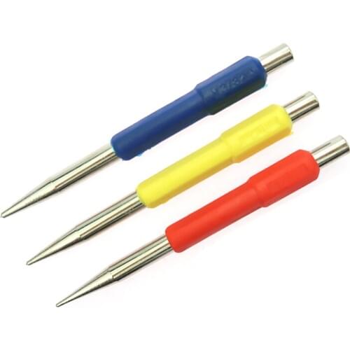 3pcs/set Leather Craft Centre Punch Dot Punch Steel Spring Loaded Marking Starting Holes Hand Tool Leather Craft