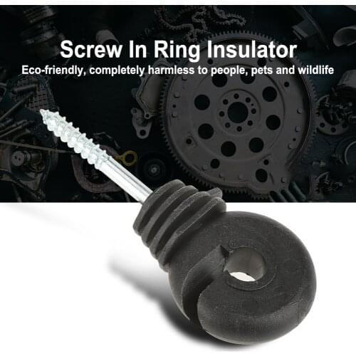50pcs Electric Fence Offset Ring Insulator Fencing Screw In Posts Wire Safe Agricultural Garden Supplies Accessories