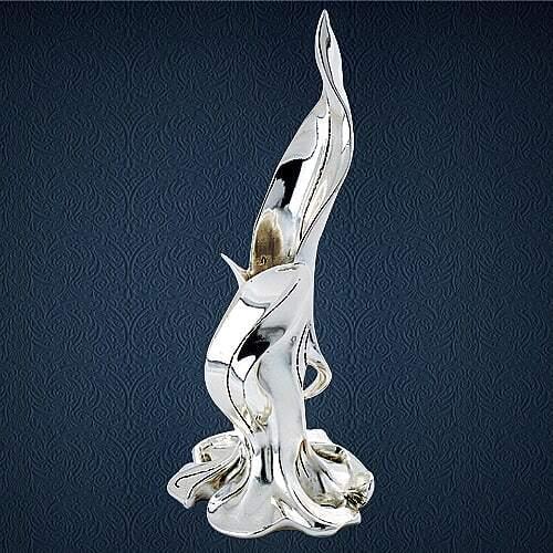 925 Sterling Silver Plated LEAF Candlestick