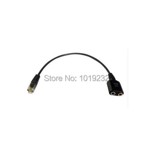 Free Shipping Headset Buddy Adapter: PC Headset to AVAYA Phone Jack, RJ9 to Dual 3.5mm Adapter,RJ adapter PC headset adaptor