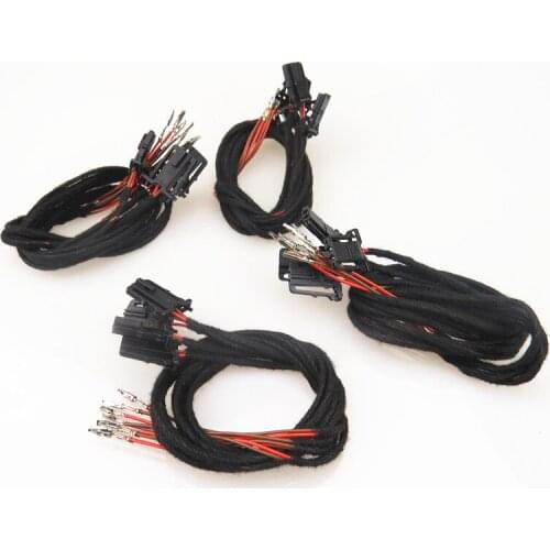 AZQFZ 4x Door Warning Light Lamp Cable Harness For VW Golf 5 MK6 Jetta 6 Passat B6 Tiguan Sharan Superb Seat Alhambra 3AD947411A