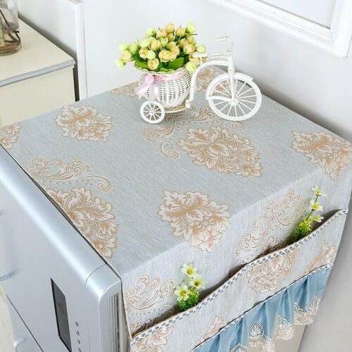 European love refrigerator towel single open dust cover on the door cover towel microwave oven roller washing machine fabric