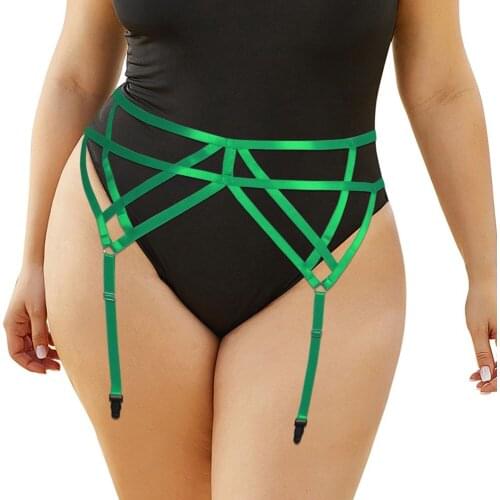 Fetish Plus Size Harness Fashion Adjust Waist Suspender Belt Erotic Lingerie Leg Garter Plump Womens Underwear Sword Belt