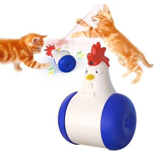 Cat Toy Pet Automatic Infrared Squeak Tumbler Cat Toys Interactive Pet Products Kitten Accessories Laser Pointer USB Charging