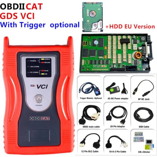 Gds VCI OBD2 Diagnostic Interface Tool OBD2 Scan Tool for Hyu--ndai K--ia ( with Trigger Module Flight Record Function optional)
