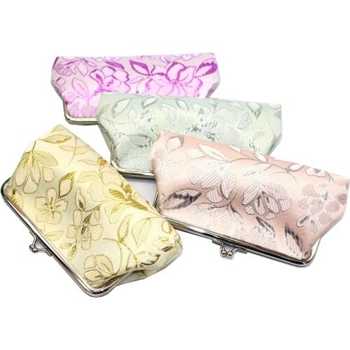 Coin Purse Women Lady Retro Vintage Embroidered Flower Small Wallet Hasp Purse Money Card Phone Holder Purses Carteira Feminina