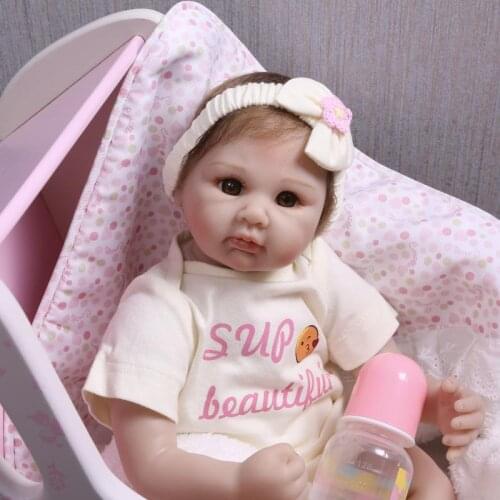 55cm silicone reborn baby doll toys play house toys sweet girl doll Non-toxic lifelike cute gifts for girls dolls NPKCOLLECTION
