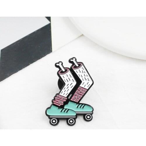 Cartoon socks skull legs stockings skateboard shoes creative brooch cute styling shirt backpack creative gift jewelry for friend