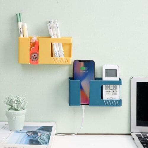 Punch-Free Wall-Mounted Storage Box Tv Air Conditioner Remote Control Punch-Free Storage Rack Bedside Mobile Phone Holder