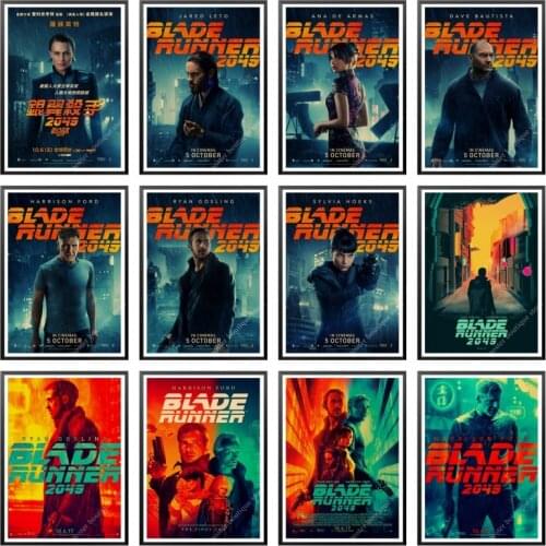 New Movie Blade Runner 2049 Retro Poster Prints High Quality Wall Stickers For Living Room Home Decoration wall sticker