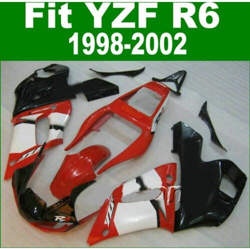 Fairings For YAMAHA YZF R6 98 99 00 01 02 Fairing kit ( RED ) High quality Abs kits ll28