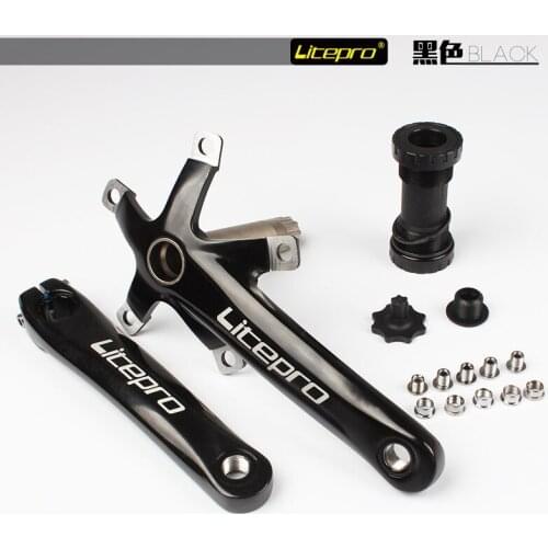 Cross-border explosion models Folding car hollow one-piece crank LP litepro tooth disc with bottom axle modified SP8