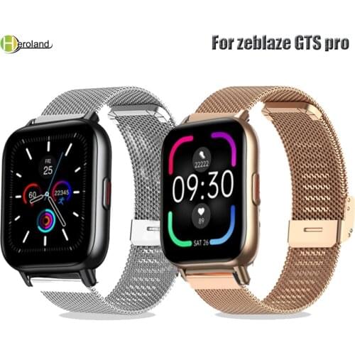 Stainless Steel 20mm 22mm Watchstrap For zeblaze GTS pro / Amazfit GTS GTR 2 Watchband Milanese For Zepp E Z Wristband Bracelet