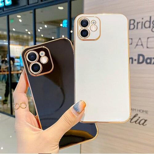 Luxury Plated Electroplated Case For iPhone 11 12 Pro Max XS XR X 7 8 Plus 6 6S SE 2020 12 Mini Case Silicone Protection Cover