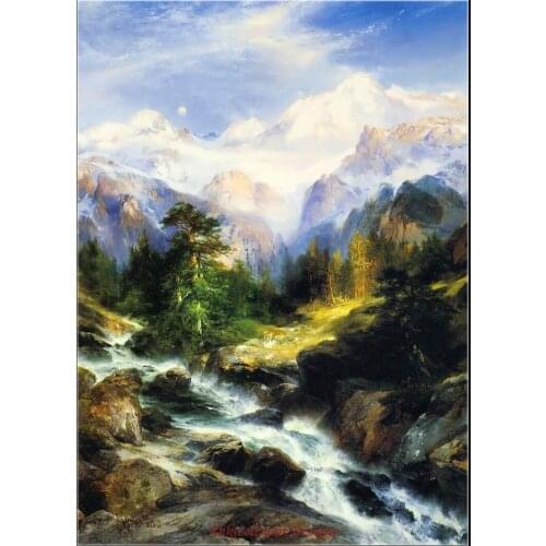 Needlework for embroidery DIY DMC High Quality - Counted Cross Stitch Kits 14 ct Oil painting - In the Teton Range