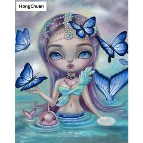 Butterfly girl new product diamond painting diy diamondinlaid handmade 5d diamondembroidery cross stitch kit homedecoration gift