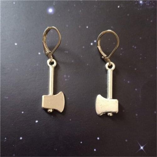 Axe Leverback Earrings Tool Earrings - Antique Silver Color Ax Earrings - Man Earrings Women Earrings - Tool Jewelry