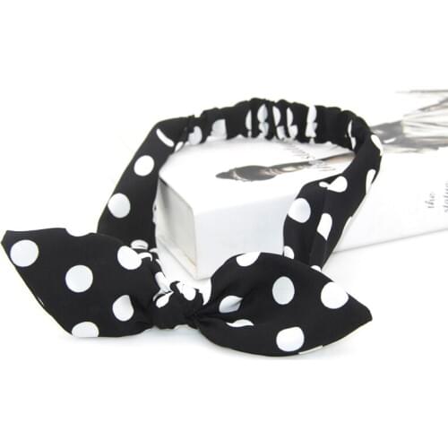 SHUANGR Big Dot Design Hair Tie Cute Ladies Hair Accessories For Women Bow Hair Holder Rope Female Headbands Turban Headwear