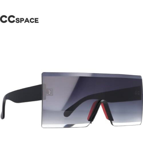 51077 Rimless Oversized One Lens Square Sunglasses Fashion Men Women Shades UV400 Vintage Glasses