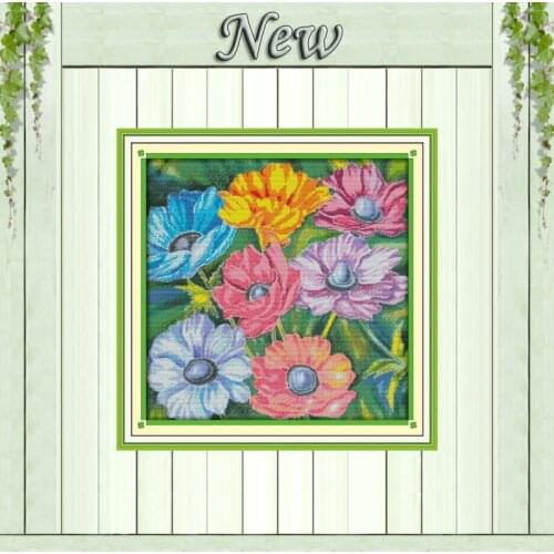 Gorgeous sunny flower colourful decor paintings counted print on canvas DMC 14CT 11CT Cross Stitch Needlework Set Embroider kits