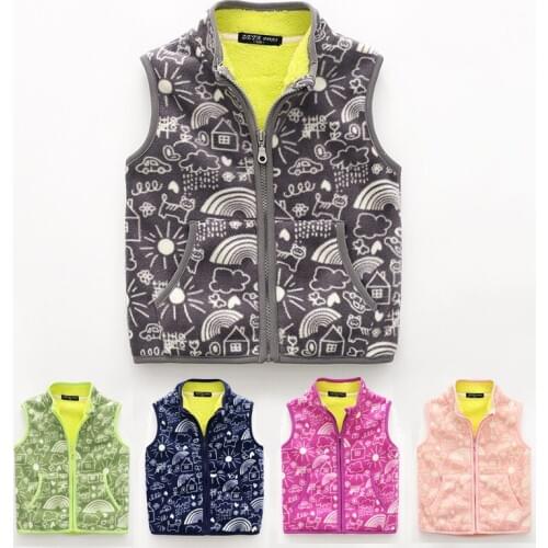 Baby boy girl fleece vest for kids waistcoat spring autumn 2020 fashion boys girls vests kid vest coat jacket children clothes
