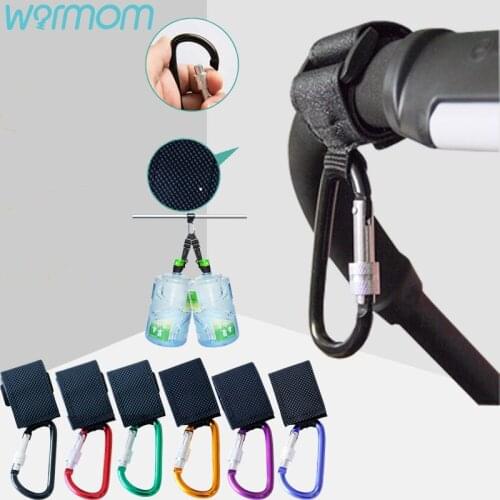WARMOM 1PC Baby Stroller Hook Pram Carriage Bag Hanger Hook Stroller Hook With Lock Prevent Slippery Wear-resisting Hook 6 Color