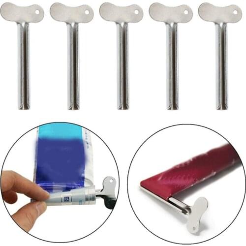 1Pcs Stainless Steel Toothpaste Squeeze Roller For Bathroom Facial Cleanser Toothpaste Tube Rolling Press Squeezer Dispenser