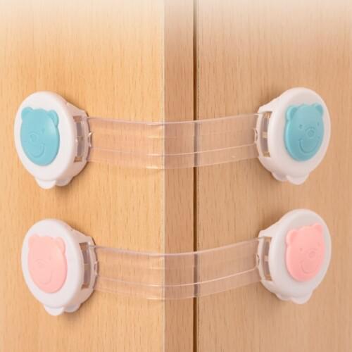 10Pcs/Pack Child Safety Protection Lock ABS Anti-collision Fridge Cabinet Drawer Lock Plastic Baby Protector Door Lock
