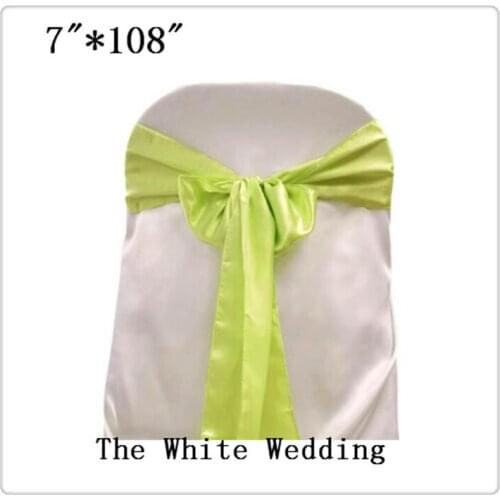 100 wholesale chair bows sage green chair sash china free shipping 7'' x108