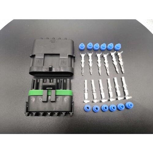 3061Y-2.5 5 sets of 6 pin 2.5 waterproof car male/female connector connector plug socket, suitable for cars, motorcycles, skateb