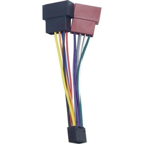 Wire Harness Adaptor For Kenwood / For JVC Car Stereo Radio ISO Standard Connector Adapter 16 Pin Plug Cable Wire Cable Adapter