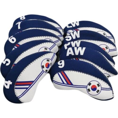 South Korean Flag Golf Iron Head Covers 10 PCS