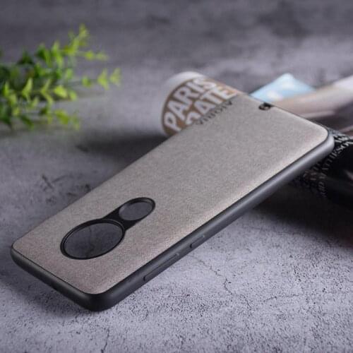 Case for Motorola Moto G7 Plus G5S G6 Plus funda soft TPU material textile leather skin covers coque for moto g6 g7 plus case