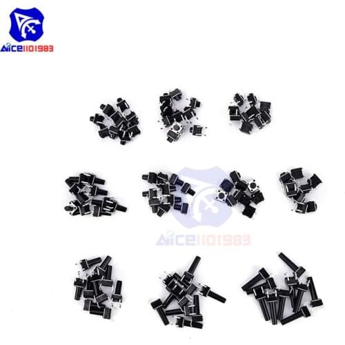 Diymore 100PCS/Lot 6x6mm Panel PCB Momentary Tactile Tact Mini Push Button Switch DIP 4pin 6x6x4.3-13mm