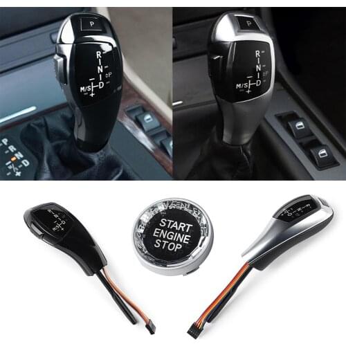 E Chassis Faux Crystal Button LED Shift Knob for BMW 5 Series E60 Pre-facelift