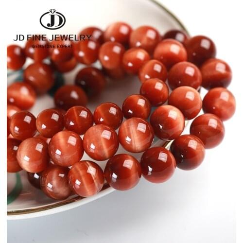 JD Minimalist Natural Stone Beads Tiger Eye Bracelet 5 Size Beaded Mens Buddha Braclet For Male Yoga Handmade Jewelry