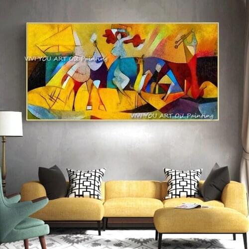 Handmade Painting Picasso Abstract Wall Art Canvas Art Home Wall Modular Picture For Living Room Home Decoration