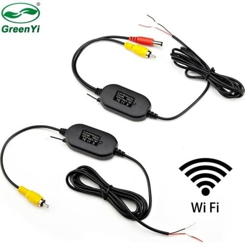 GreenYi 2.4Ghz Wireless Camera RCA Video Transmitter Kit With Wireless Receiver Kit For Car Rear View Camera and Parking Monitor