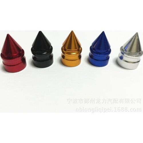 1000pcs/lot Car and motorcycle Bike Aluminum Alloy conical valve cap color valve cover dustproof cap