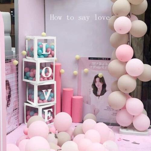 White A-Z Name Balloon Box for Baby Shower BABY ONE Blocks Boy Girl Party Supplies Wedding Decoration 1st Birthday Parties Deco