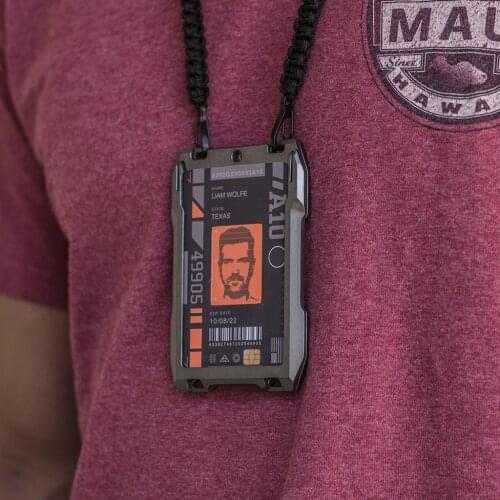 BISON DENIM 2021 New Pocsafe Wallet Aluminum Rfid Credit Card Holder Metal Wallet Men Fashion Anti-thief Card Case QB026-J19