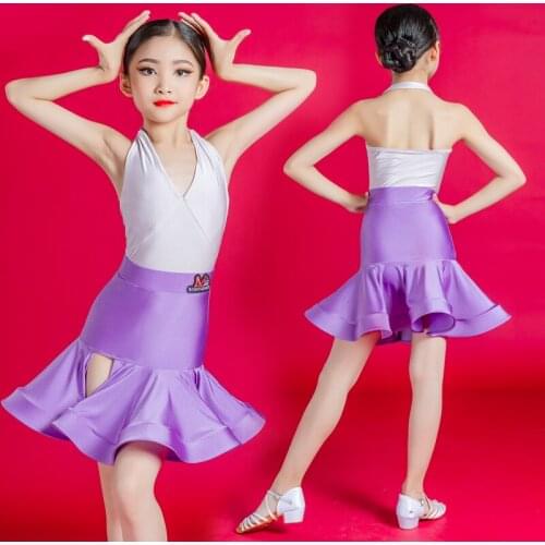 Latin Dance Competition Clothes ChaCha Salsa Halter Backless Tops Skirt Suit Tango Rumba Performance Costume Stage Wear YS2127