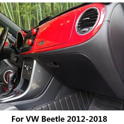 Leather Car Passenger Seat Glove Box Sticker Storage Box Cover for Volkswagen Beetle 2012 2013 2014 2015 2016 2017 2018 Styling
