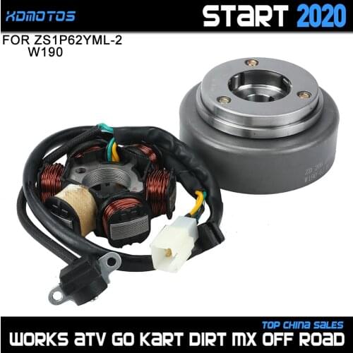 Motorcycles Ignition Magneto Stator Flywheel kit For ZongShen 190cc Z190 W190 1P62YML-2 Electric Start Engine Dirt Pit Bike Atv