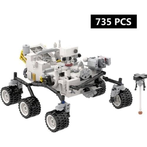 MOC Cosmic Solar System Mars Rover Aviation Launch Rocket Scientific Detection Ancient Mars Children Birthday Gifts Toys Kids